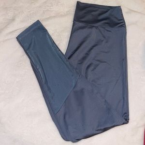 Blue Polyester Leggings w/ sheer parts, Size M